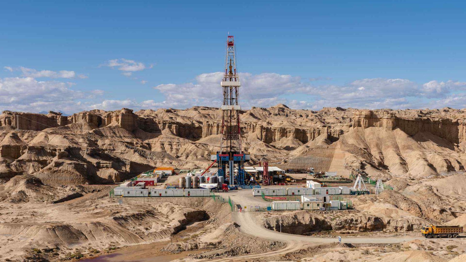 Geoscientific field operations at sunset
